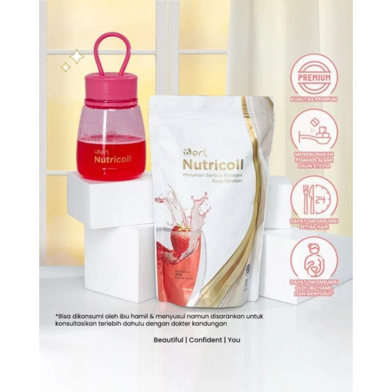 

B erl Nutricoll / Collagen Drink / Minuman Collagen Rasa Strawberry aman buat Bumil Bisui