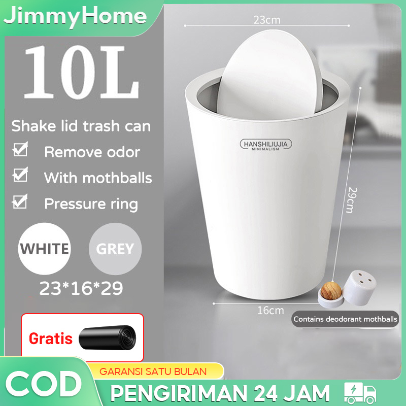 New Tong Sampah 10L Tempat Sampah Besar Tong Sampah Aesthetic Tempat Sampah Otomatis Tempat Sampah