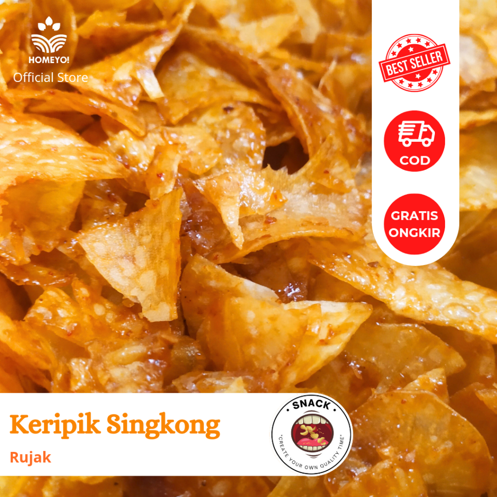 

1 KG - KERIPIK SINGKONG RUJAK / ANEKA CAMILAN MAKANAN RINGAN / SNACK KILOAN BAL PARCEL RAMADHAN LEBARAN BEST SELLER MURAH KERUPUK KERIPIK