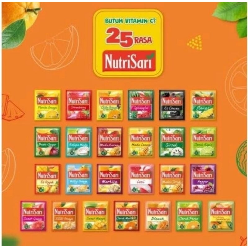 

Nutrisari renceng 10 sachet All Variant