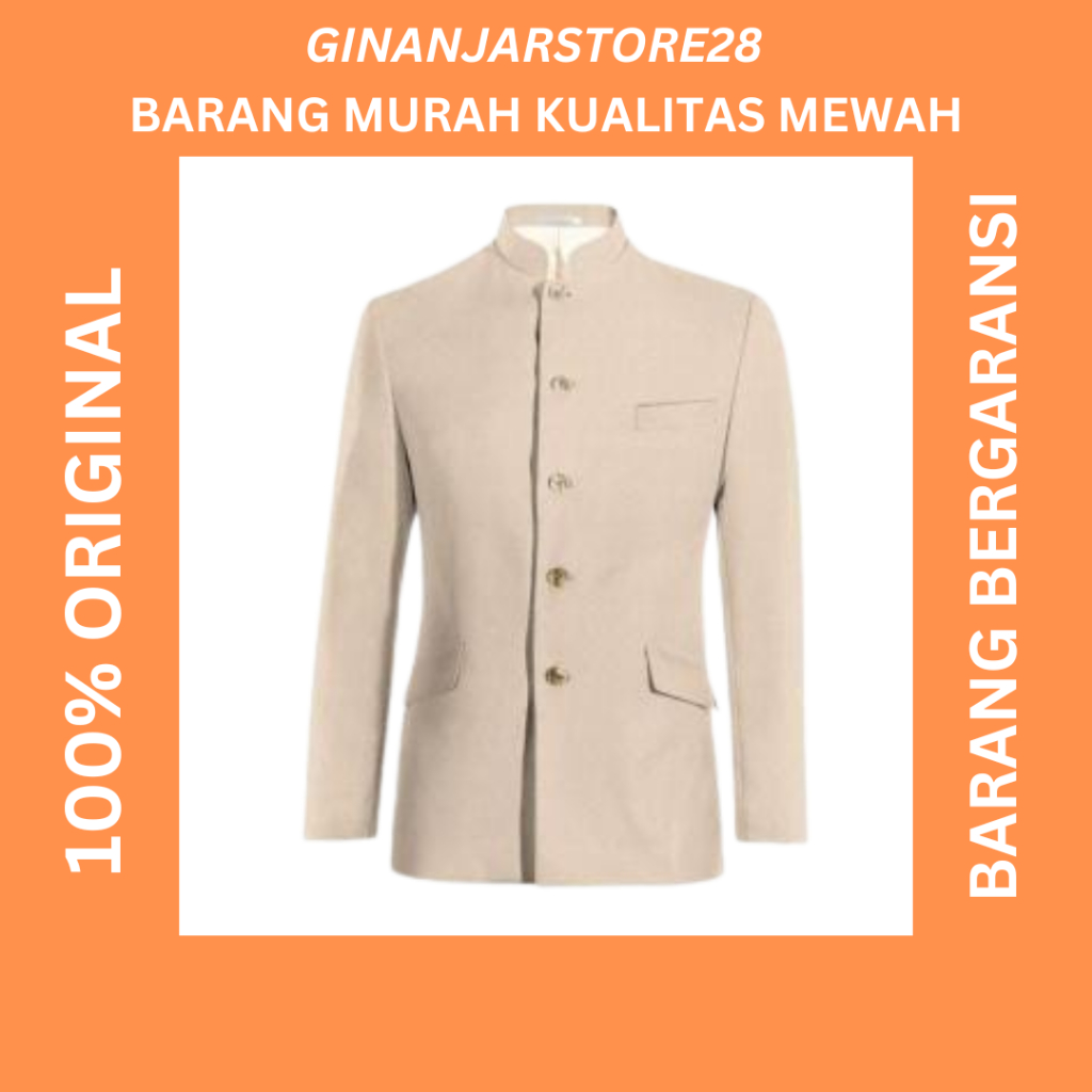 JAS MANDARIN JASKO PRIA TERKEREN DAN FORMAL JASKO HITAM PUTIH
