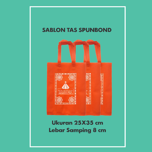 sablon tas spunbond godie bag 25x35