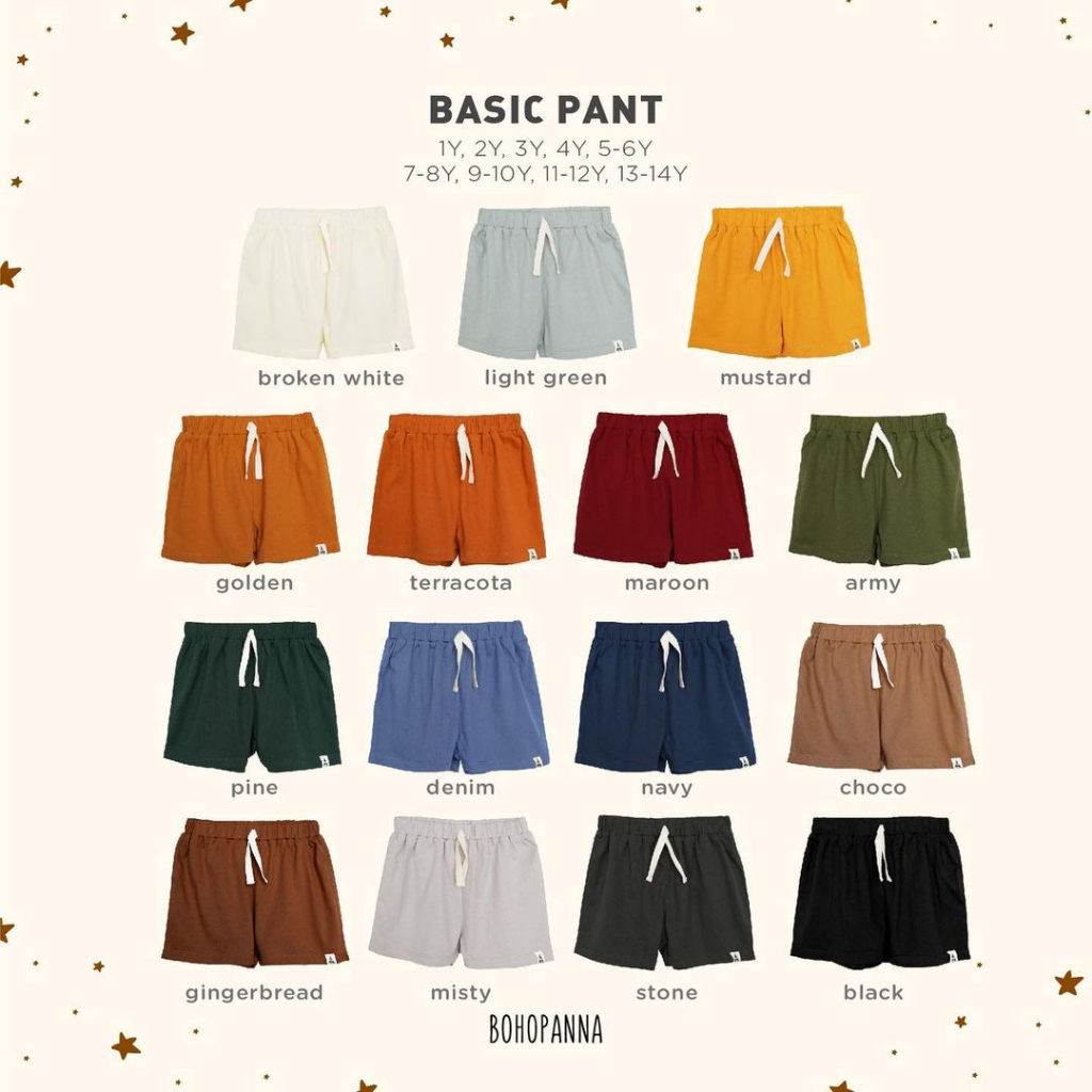 BOHOPANNA - BASIC PANT 1 - Celana Anak Unisex (Size 1-4Y)