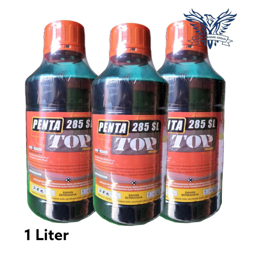 Pentatop  285 SL 1 Liter Herbisida Parakuat Diklorida 285 g/l Pembami Rumput Purna Tumbuh Gulma Berd