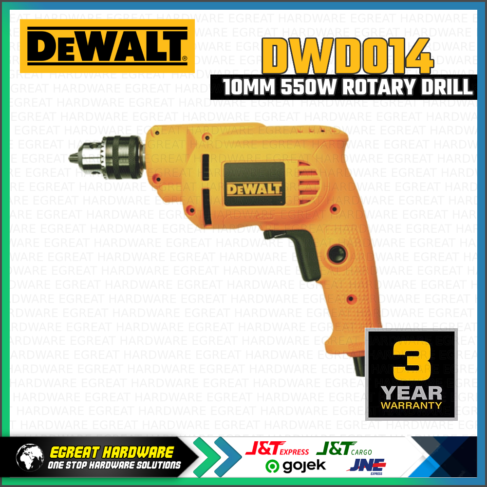 Mesin Bor Listrik / Mesin Bor Tangan DEWALT Hand Drill Rotary 10mm