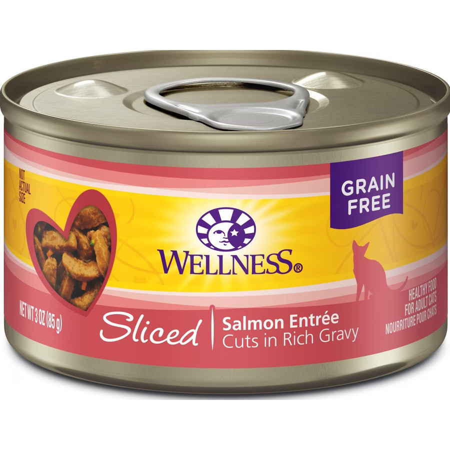 Wellness Sliced Salmon Entree 3 oz Wet Cat Food