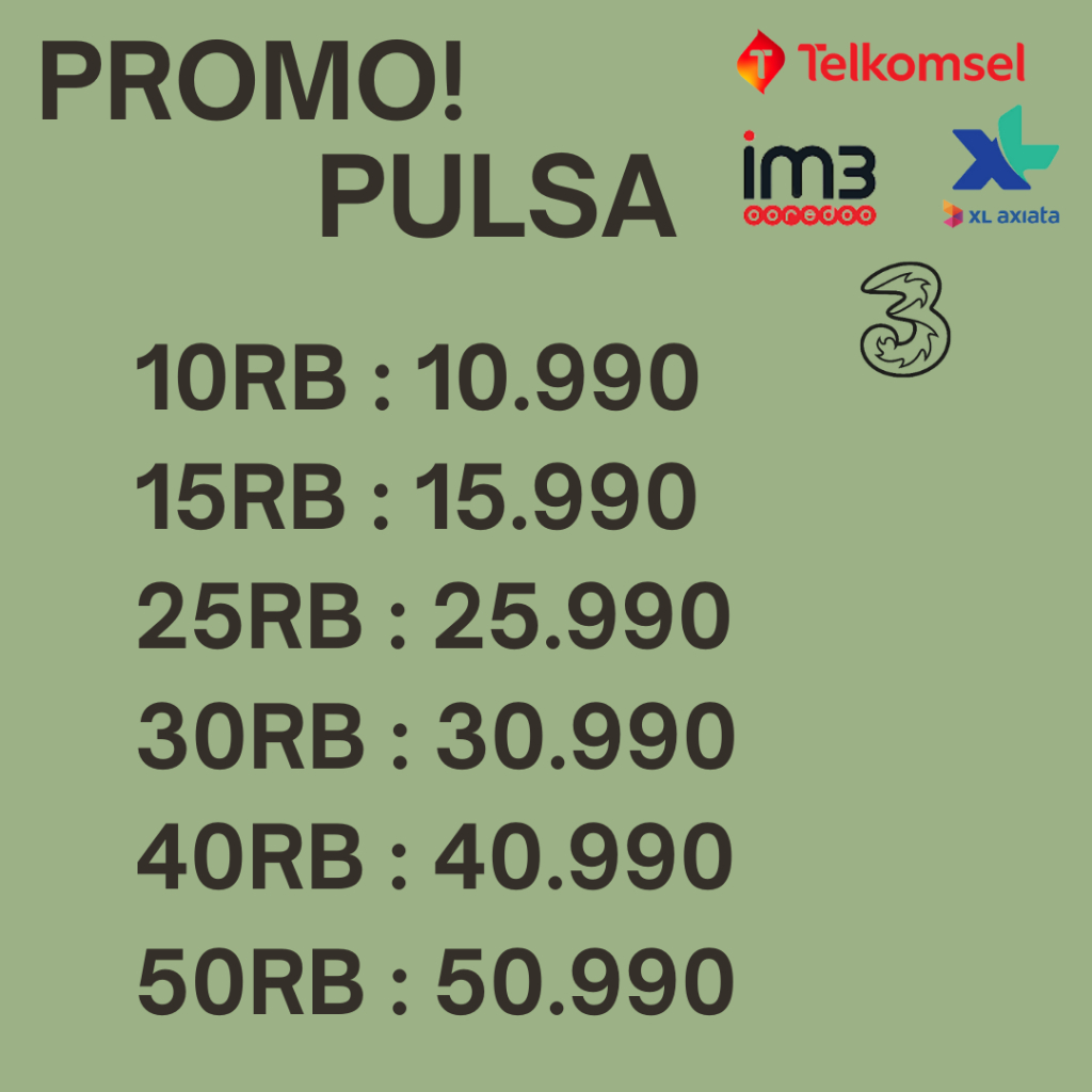 PULSA TELKOMSELL XL TRI IM3 TERMURAH TERCEPAT