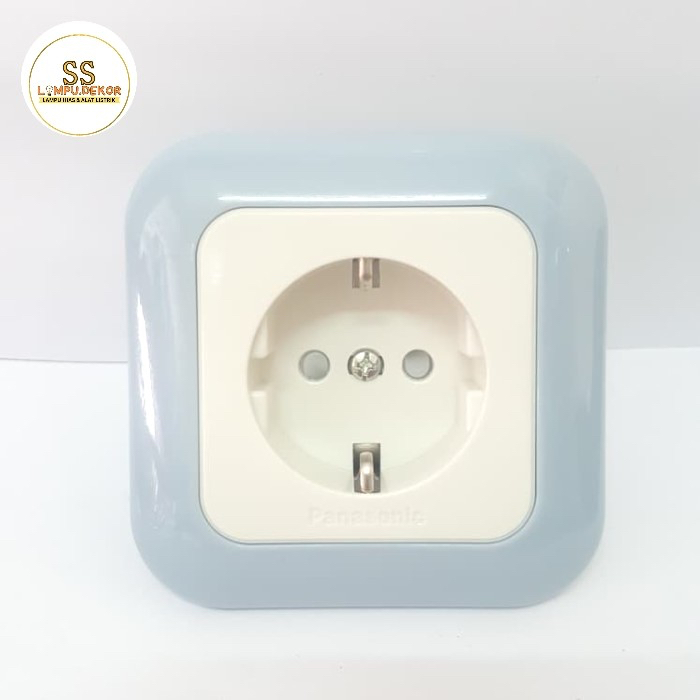 STOPKONTAK CP PANASONIC PASTEL BLUE BIRU WEJP1121-7 TL