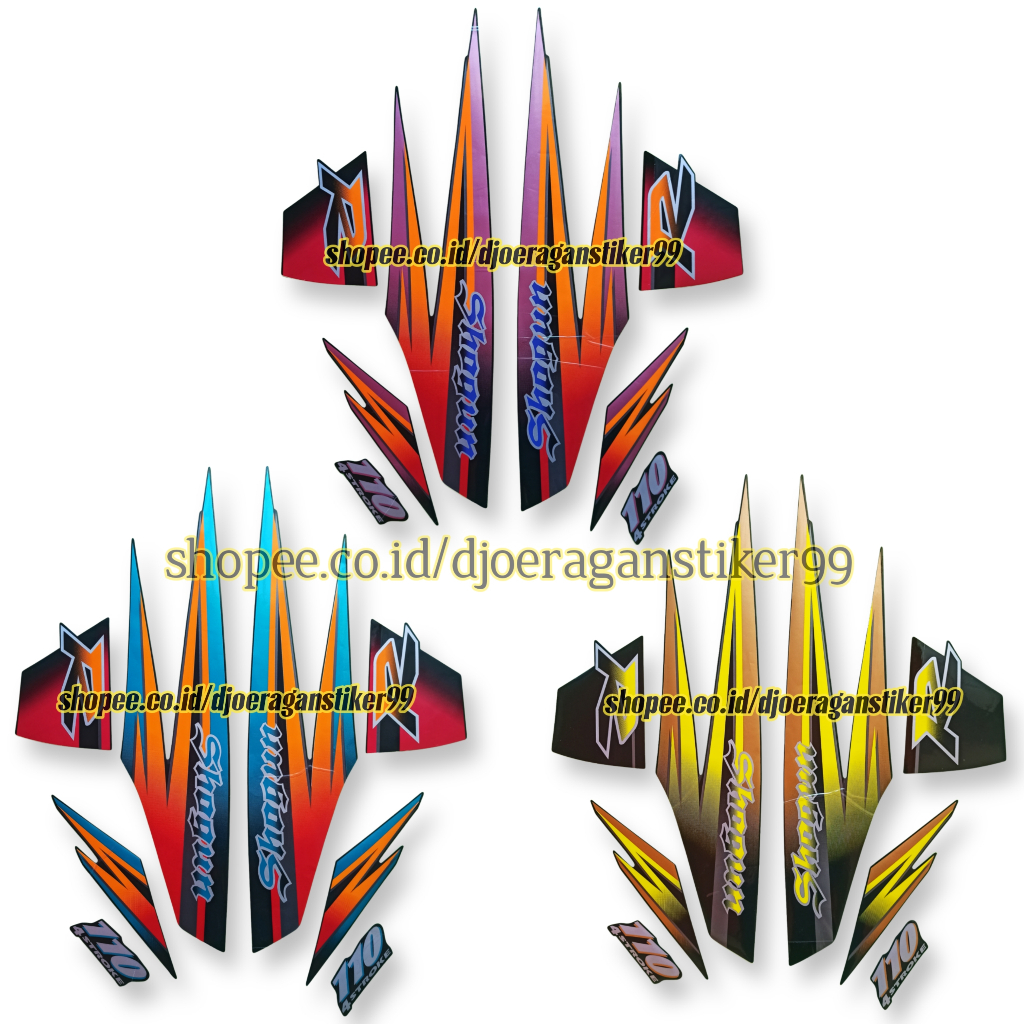 striping suzuki shogun r 110 1997 stiker lis shogun kebo