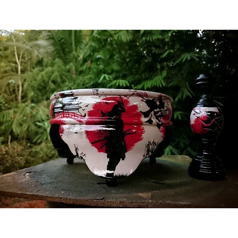 tebok pleci water decal samurai