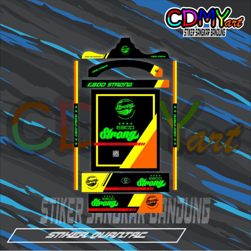 Stiker Decal Sangkar KOTAK Ebod Strong