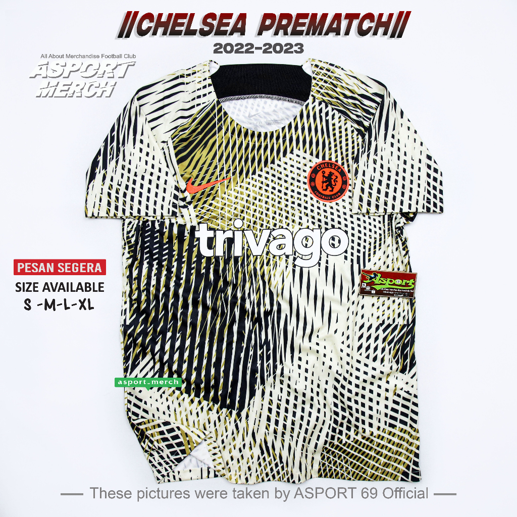 JERSEY BOLA CHELSEA PREMATCH 2022 2023 JERSEY CHELSEA TRAINING TRIVAGO PREMATCH IMPORT