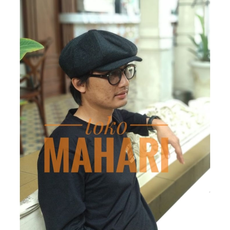 topi newsboy / newsboy cap / topi pet / topi patino / flatcap / topi seniman / topi jamur