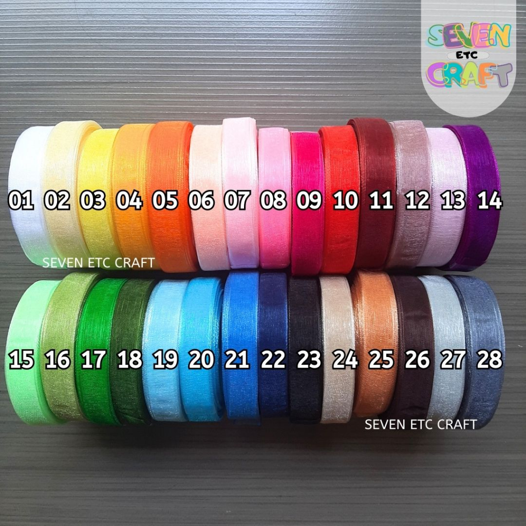 

Pita Organdi 1/2 inch ( 1,3 cm )