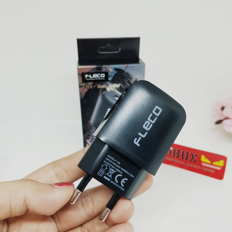 BATOK CHARGER F124+ 1USB 2.4A SMART IC POWER TEAVEL ADAPTOR FOR ANDROID SMARTPHONE CASAN POWERBANK B