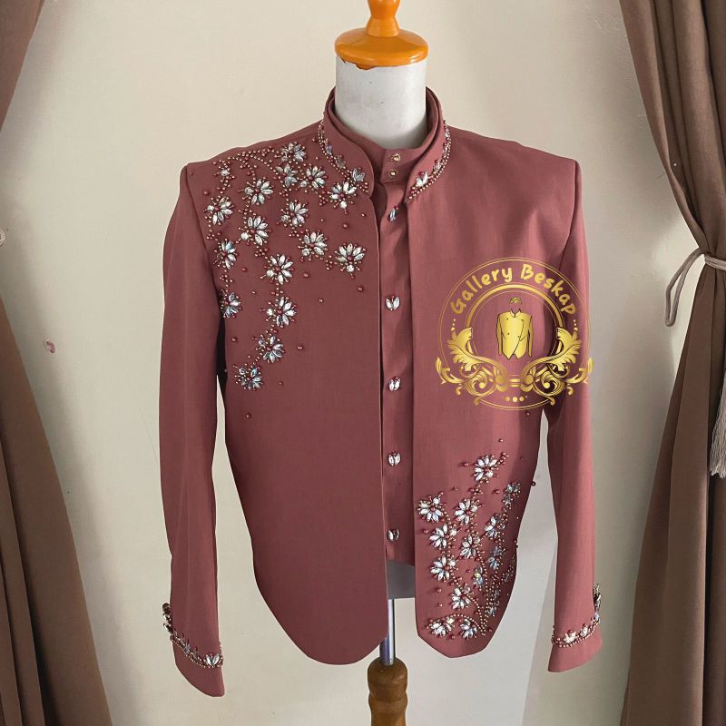 READY Beskap pengantin jawa modern / beskap solo matte / beskap terakota