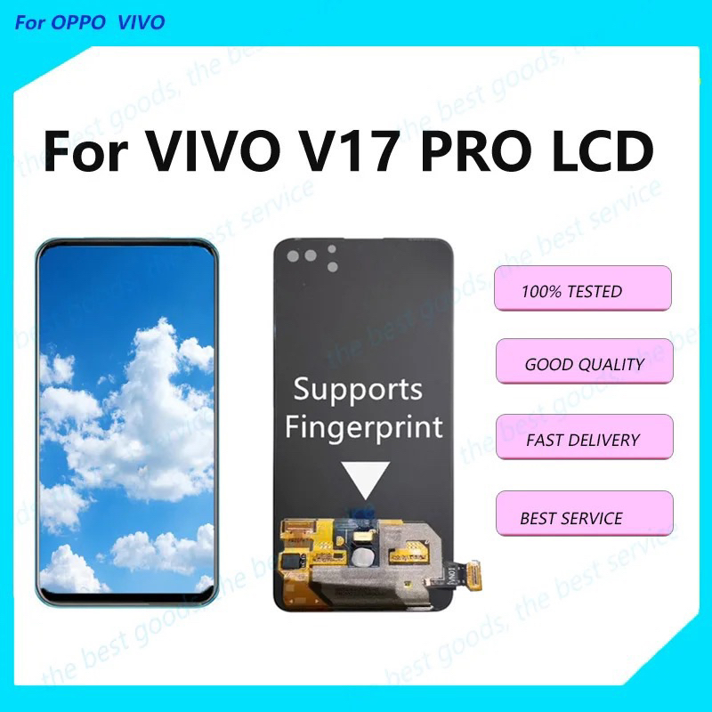 LCD TOUCHSREEN VIVO V17 PRO AMOLED ORIGINAL BISA FINGERPRINT
