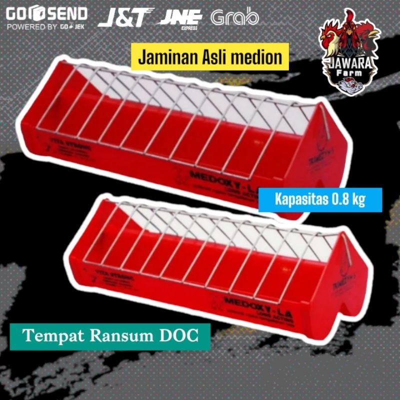 DOC FEEDER Tempat Pakan Ransum Ayam MEDION