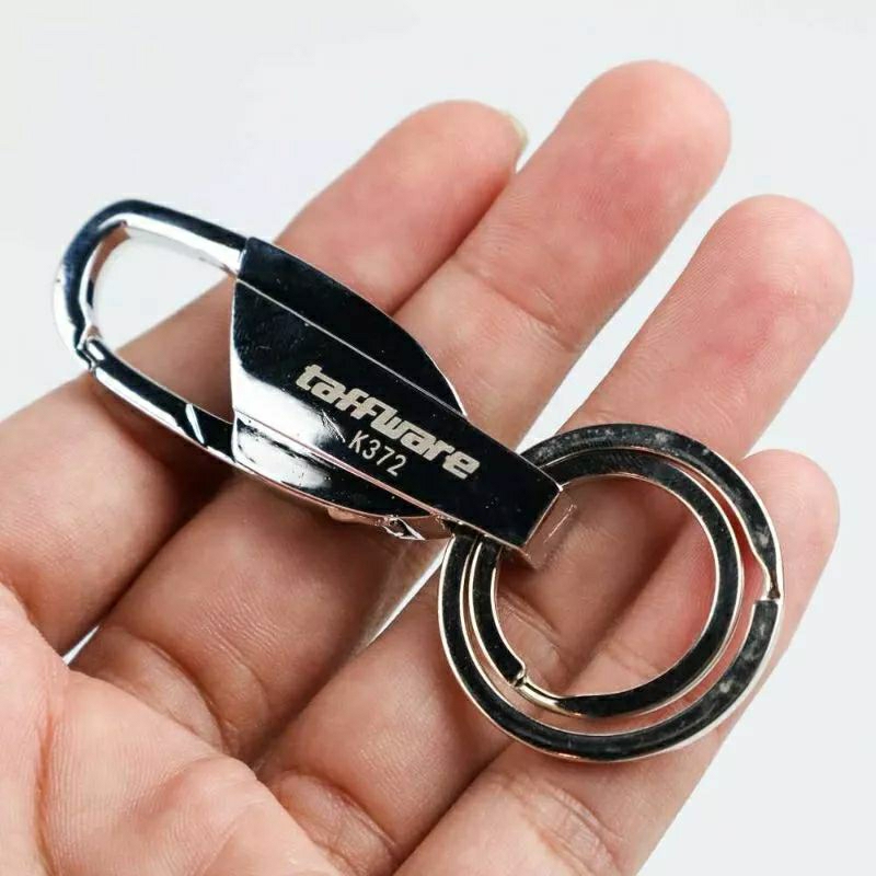 Santu Gantungan kunci carabiner stainless doble ring
