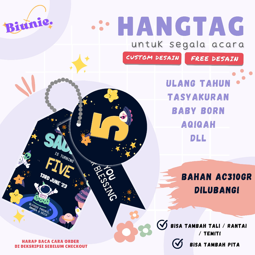 

HANGTAG SOUVENIR TAG MURAH MERIAH Segala Acara Birthday Tasyakuran Babyborn Ulang Tahun