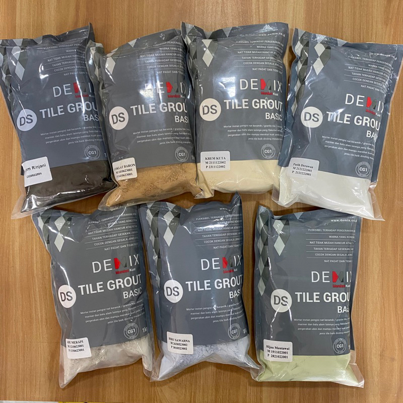 OKER SEMEN DEMIX / SEMEN NAT / SEMEN WARNA / TILE GROUT / OKER 1Kg / DEMIX semen warna