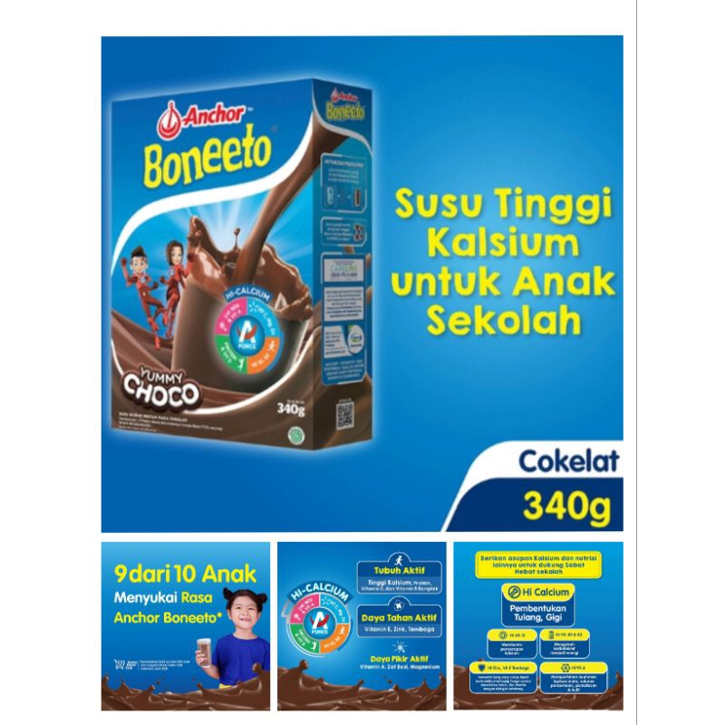 

Boneeto / Bonetto / Bonetto / Boneeto Susu Bubuk Instan Yummy Choco 320/340 g