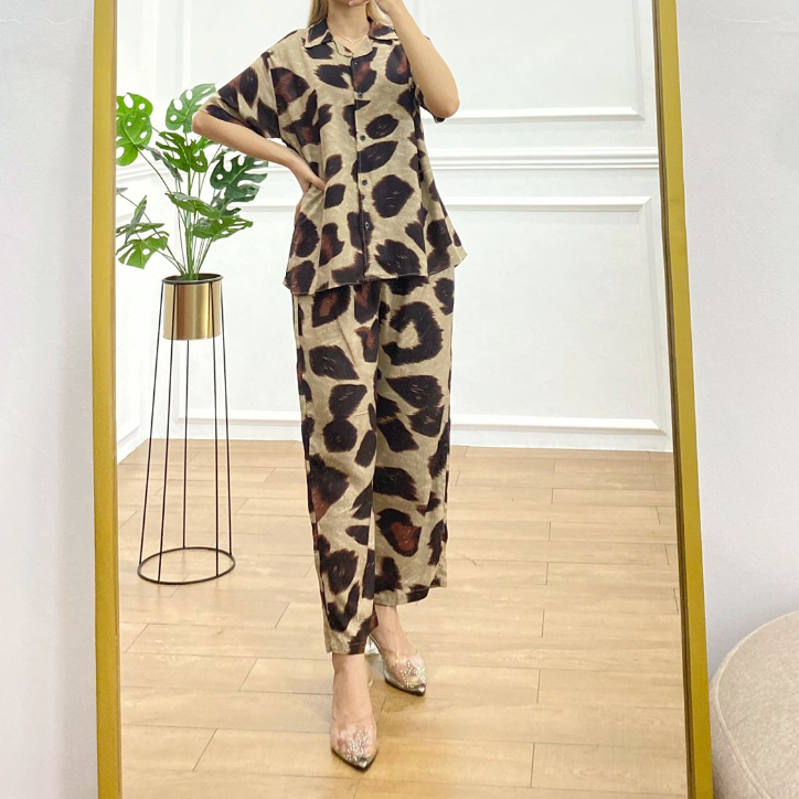 Murah  [Piyama Lula Motif - Rayon Premium Grade A] Pajamas One Set Piama Oneset Rayon Lembut