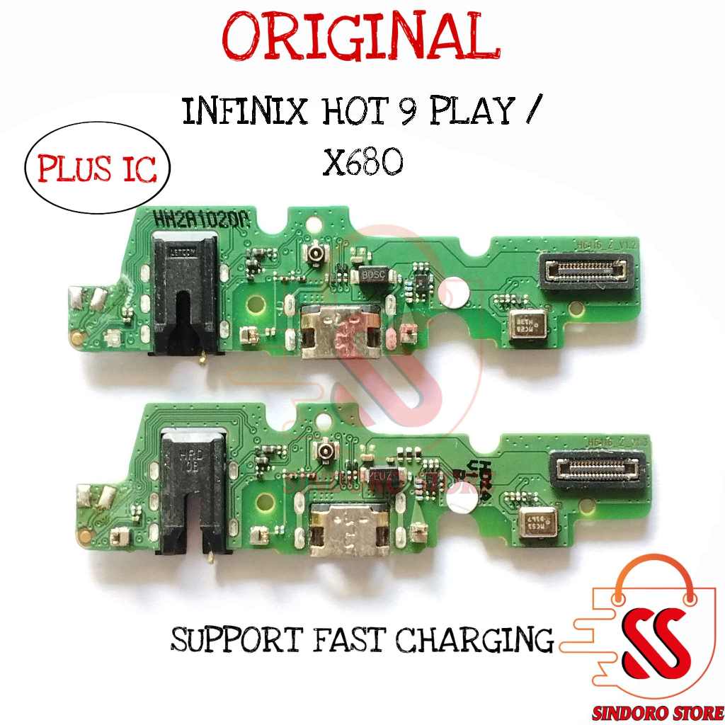 Konektor Charger Infinix Hot 9 Play X680 USB Papan Cas Ori Copotan Mic Pcb Board