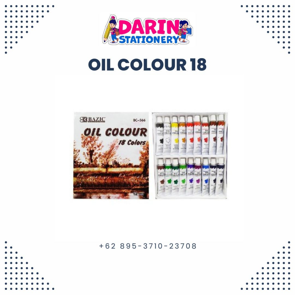 

CAT MINYAK / OIL COLOUR BAZIC 18 WARNA BC-566