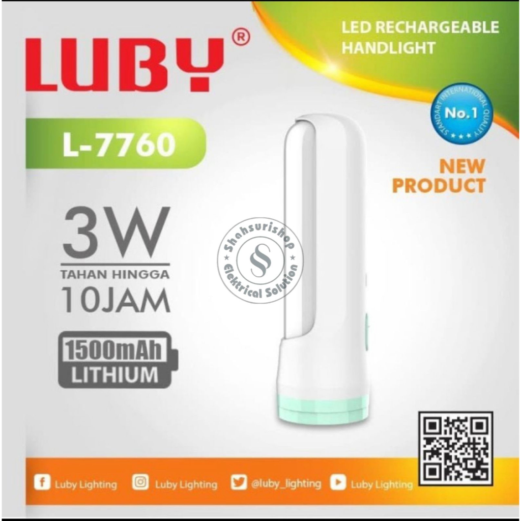 LUBY LED HANDLIGHT 20 SMD + SENTER LED 3 WATT PUTIH