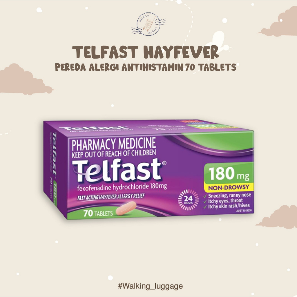 Obat Pereda Alergi | Telfast obat alergi Isi 5 & 70 Tablets