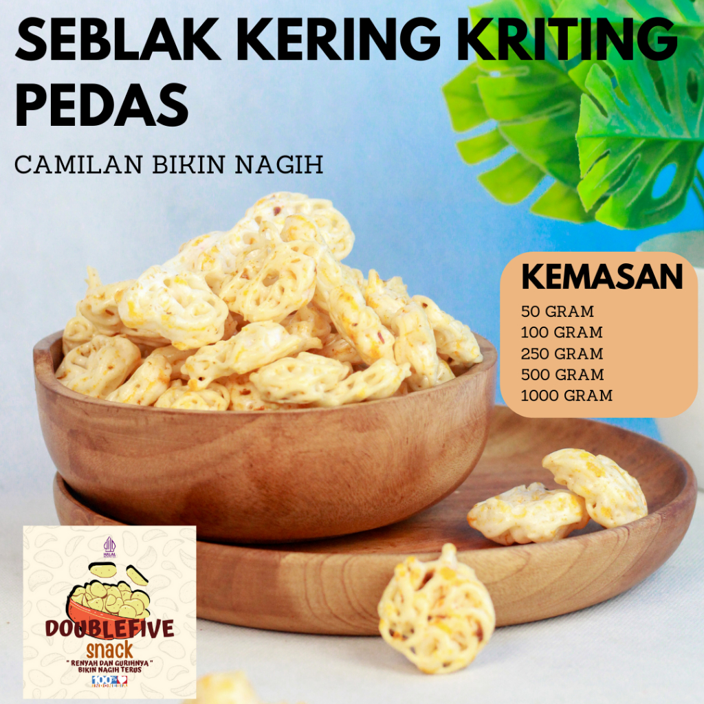 

Seblak kering kemplang seblak kering Extra pedas Daun jeruk Netto 1000 gram/1 kg Kerupuk Seblak Siap makan