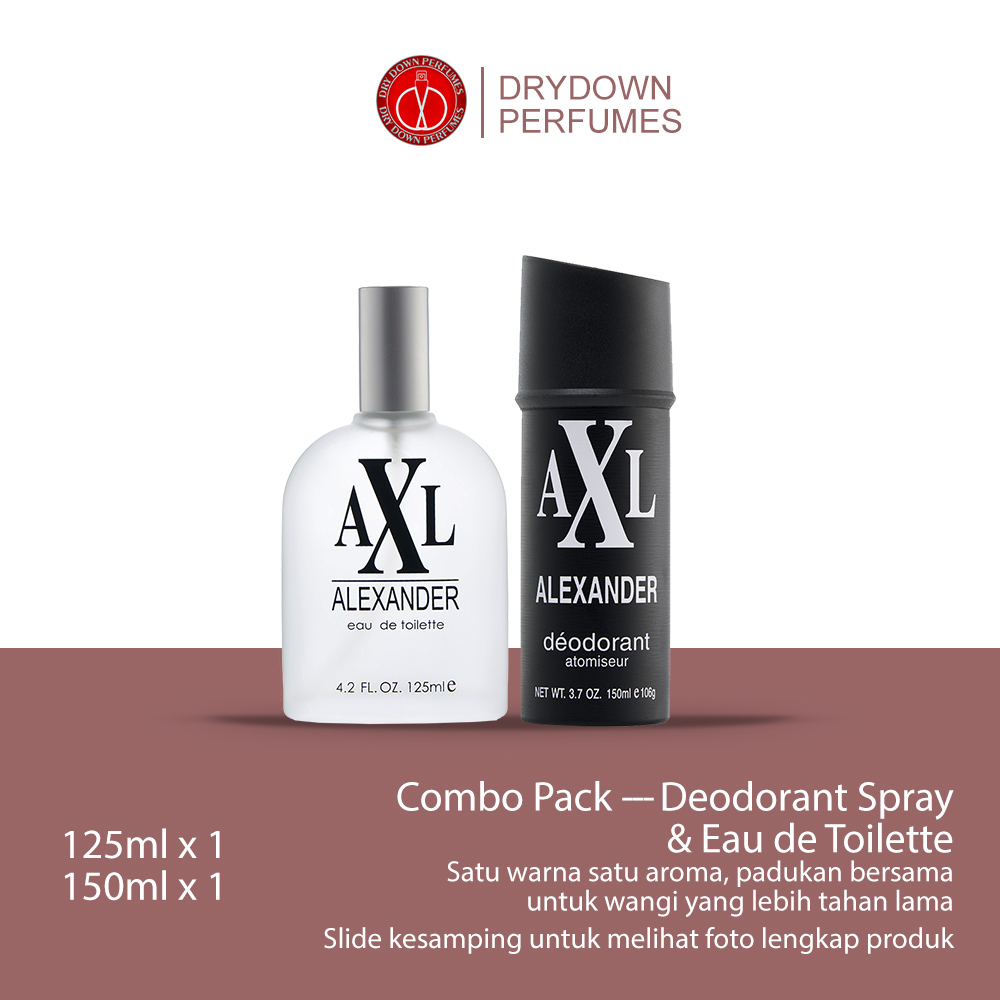 PAKET COMBO AXL ALEXANDER DEO SPRAY 150ML BLACK & AXL ALEXANDER EDT 125ML BLACK