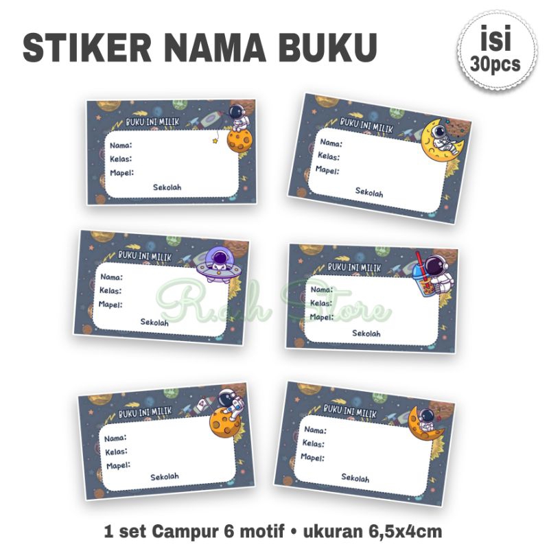 

STIKER NAMA BUKU - ISI 30pcs