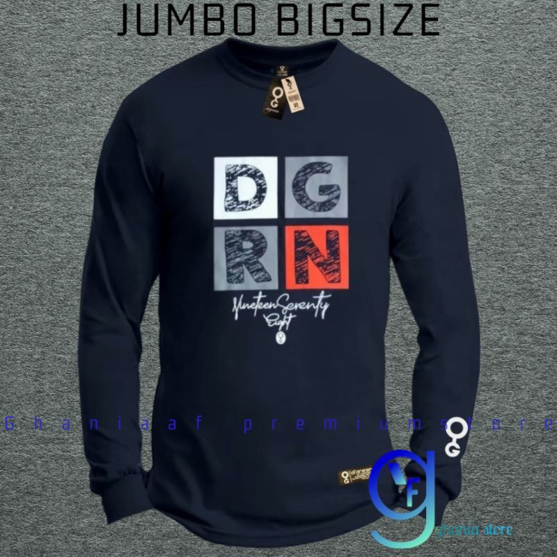 Kaos Lengan Panjang Pria Jumbo Bigsize XXL XXXL Kaos Pria jumbo Lengan Panjang