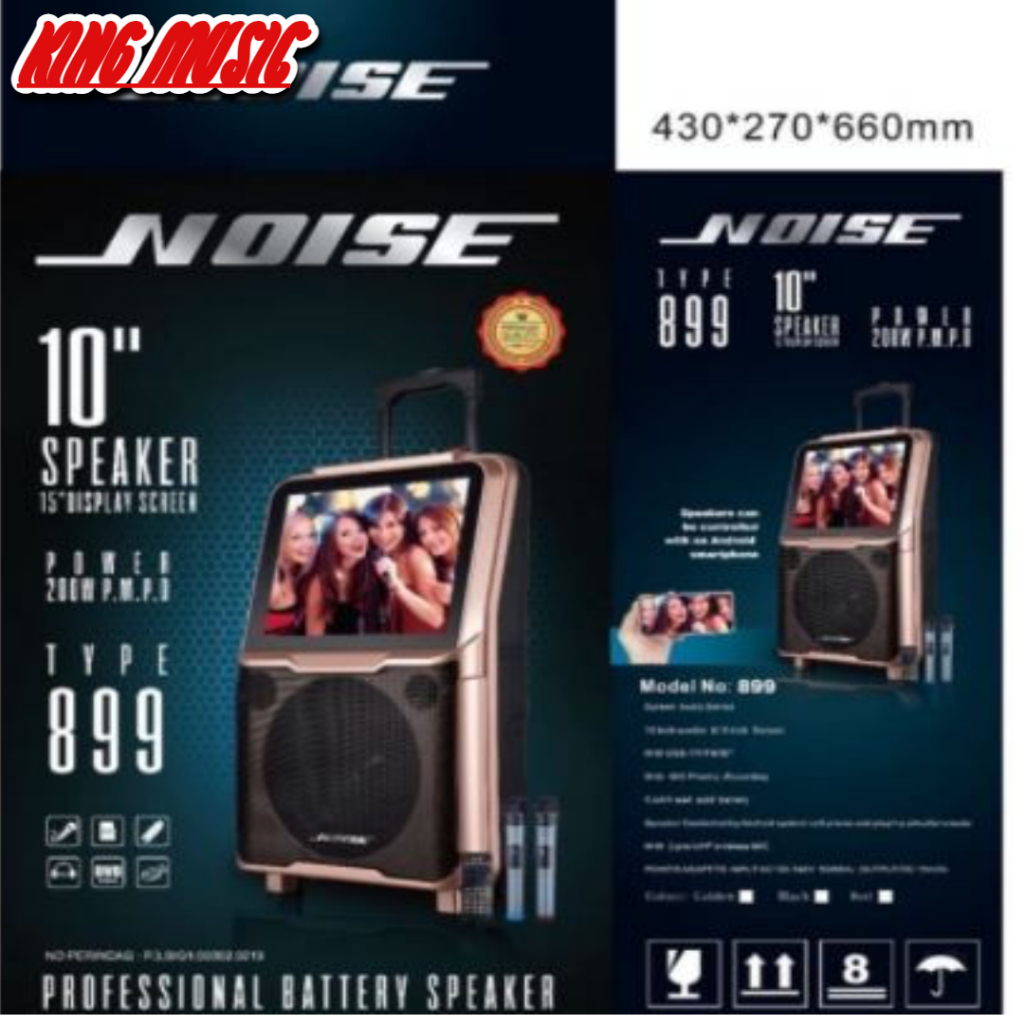 Speaker Portable Wireless Noise 899 Video Original 10 Layar 15 in