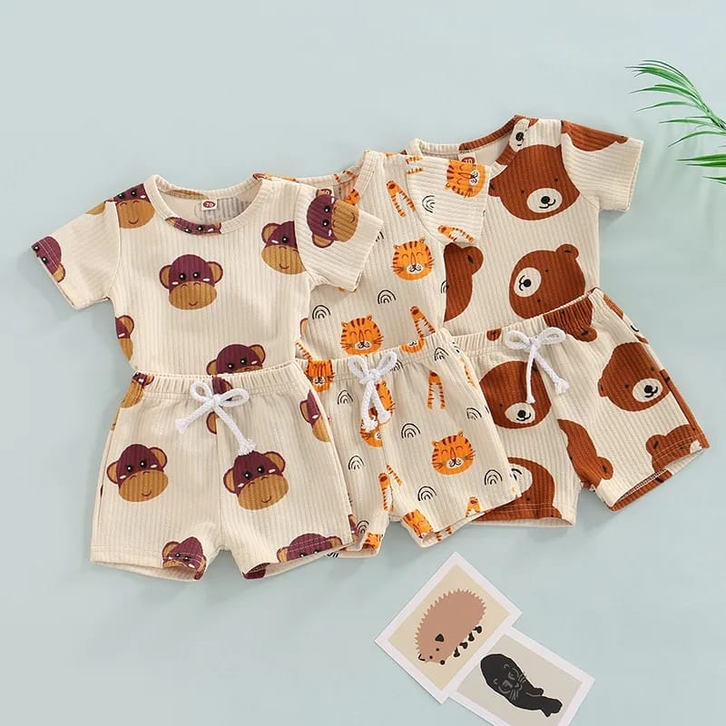 Outbox Fashion Setelan Anak Motif Hewan Cutari Unisex