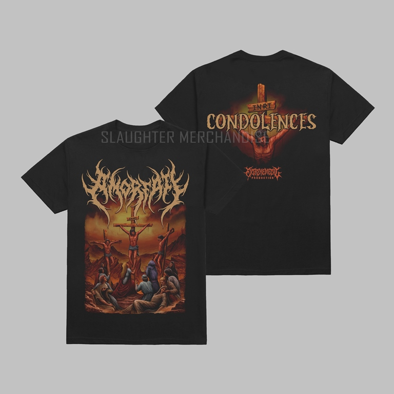 ORIGINAL T-Shirt Amorfati - Condolences | KAOS BAND | KAOS MUSIK | KAOS METAL | BAJU PRIA WANITA | K