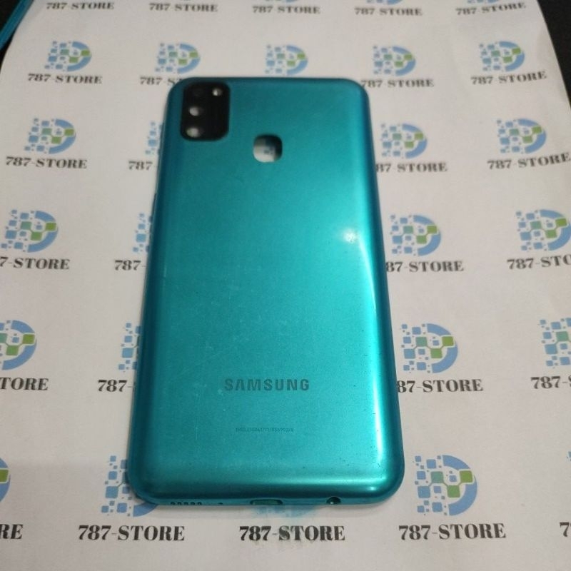 BACKCOVER SAMSUNG M21 M215F BLUE ORIGINAL BEKAS