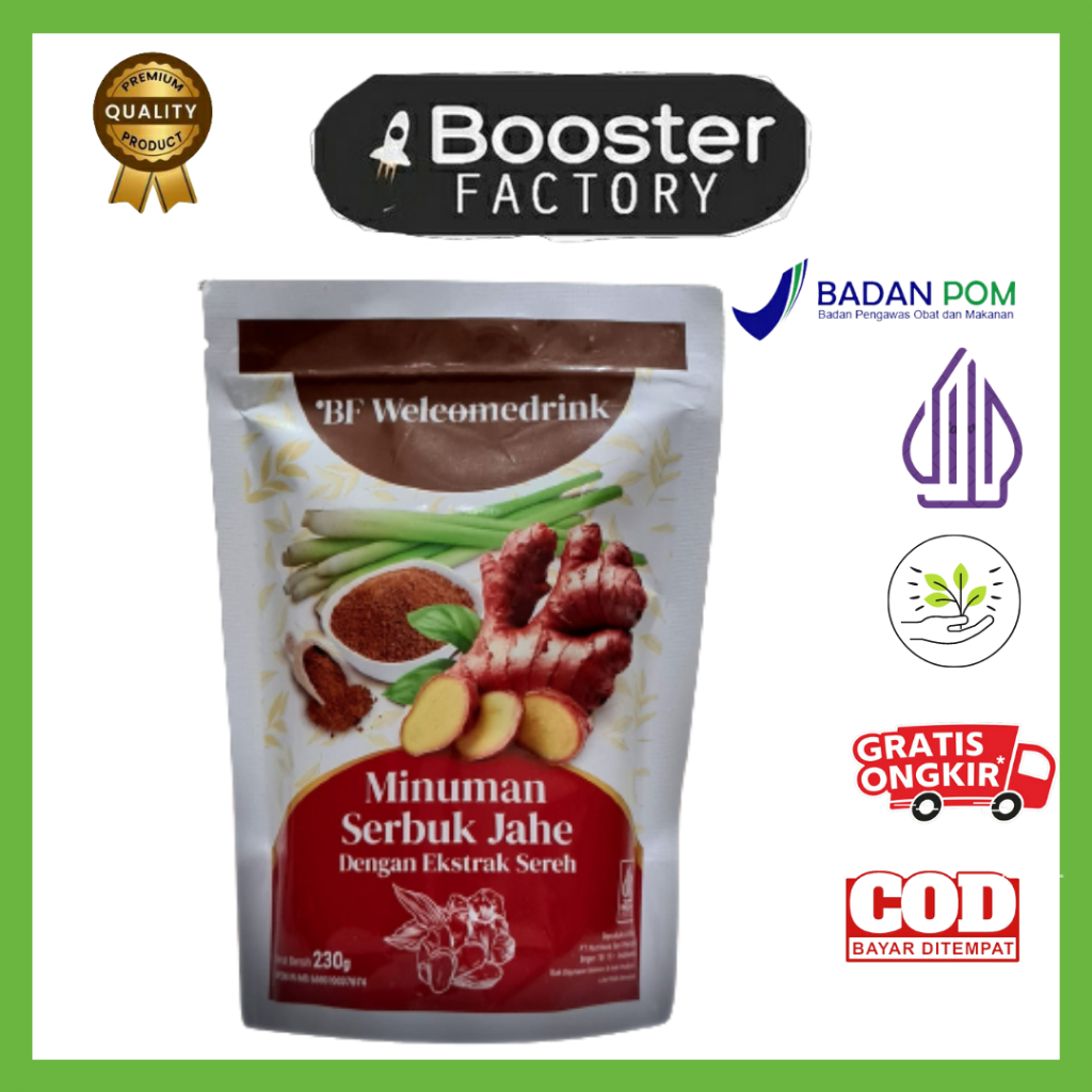 

BF WelcomeDrink Minuman Serbuk Jahe dengan Ekstrak Sereh Booster Factory