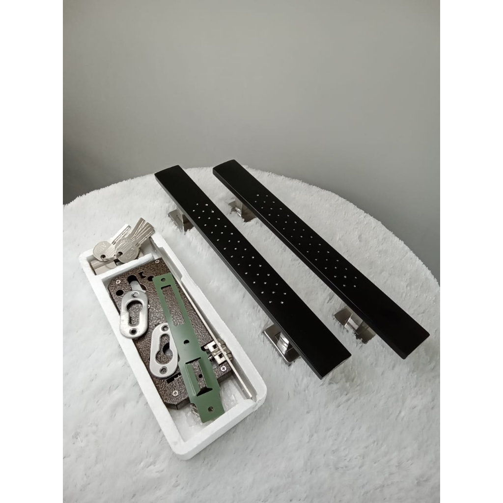 Satu set handle pintu rumah dan kunci minimalis gagang tarikan pintu peganggan pintu murah