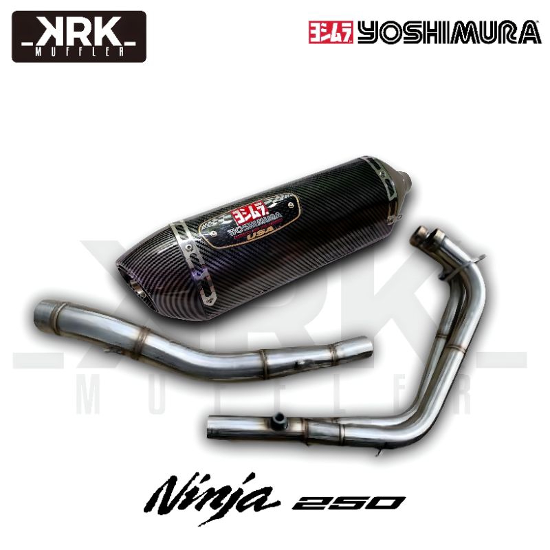 Knalpot Yoshimura USA Carbon Untuk Kawasaki Ninja 250 fi, Ninja Z250, Ninja Karbu