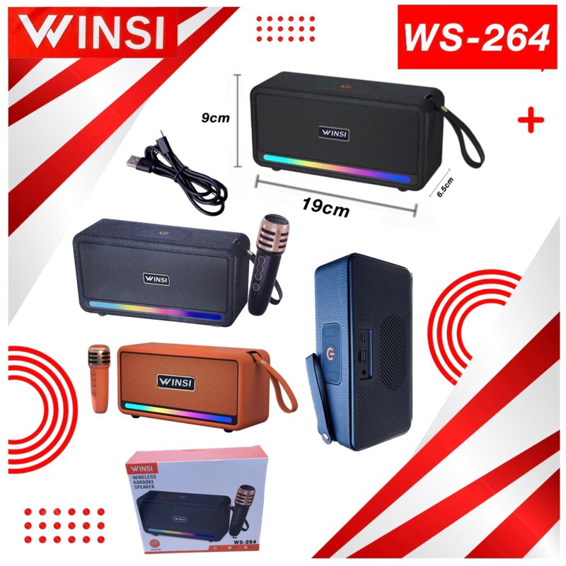 Speaker Bluetooth WINSI WS-264 TWS + Mic WS264
