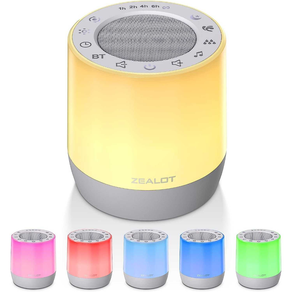 White Noise Speaker Bluetooth Portable Night Lamp