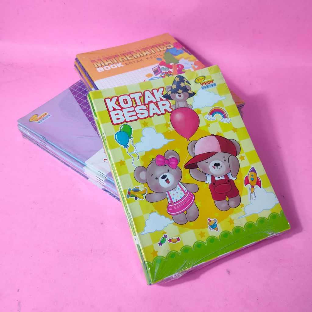 

1 Pack Buku Tulis Kotak Kecil, Tanggung dan Besar Isi 10 Pcs