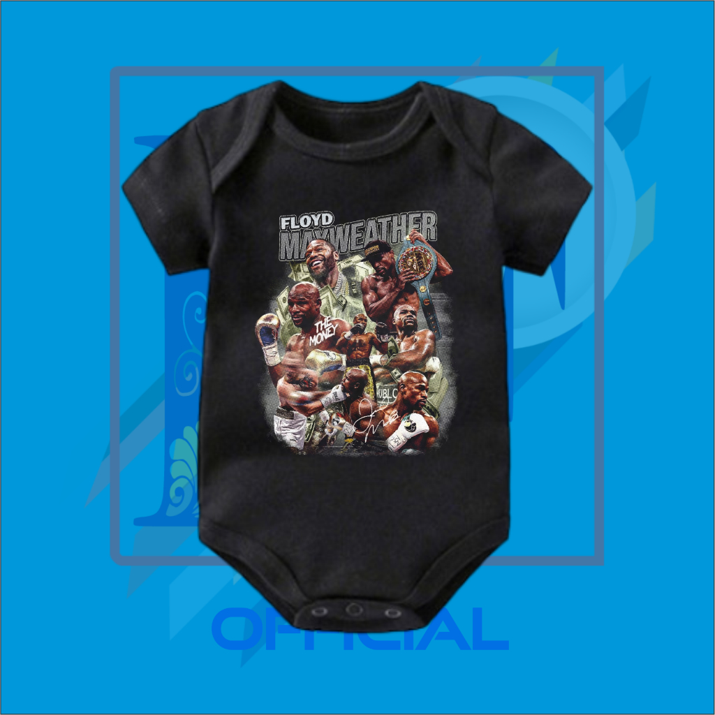 BAJU BAYI FLOYD MAYWEATHER BOOTLEG JUMPER BABY FLOYD MAYWEATHER BOOTLEG bodysuit jumpsuit jumper pen