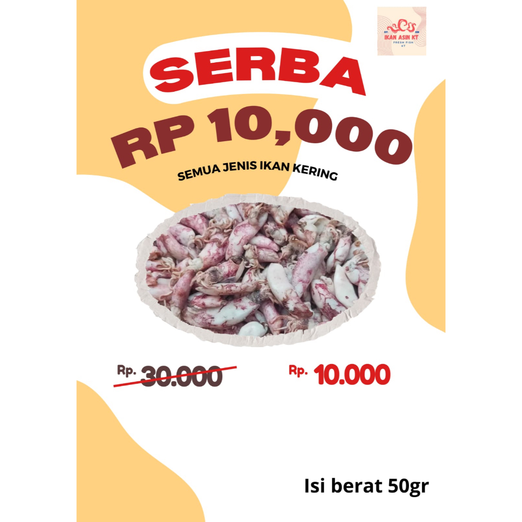 

[COD] IKAN ASIN SERBA Rp 10.000 Baby cumi / IKAN ASIN MURAH / IKAN ASIN / IKAN KERING ASIN / cumi telor