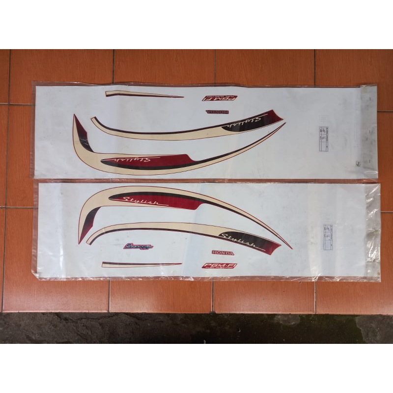 striping stiker honda scoopy FI stylish original