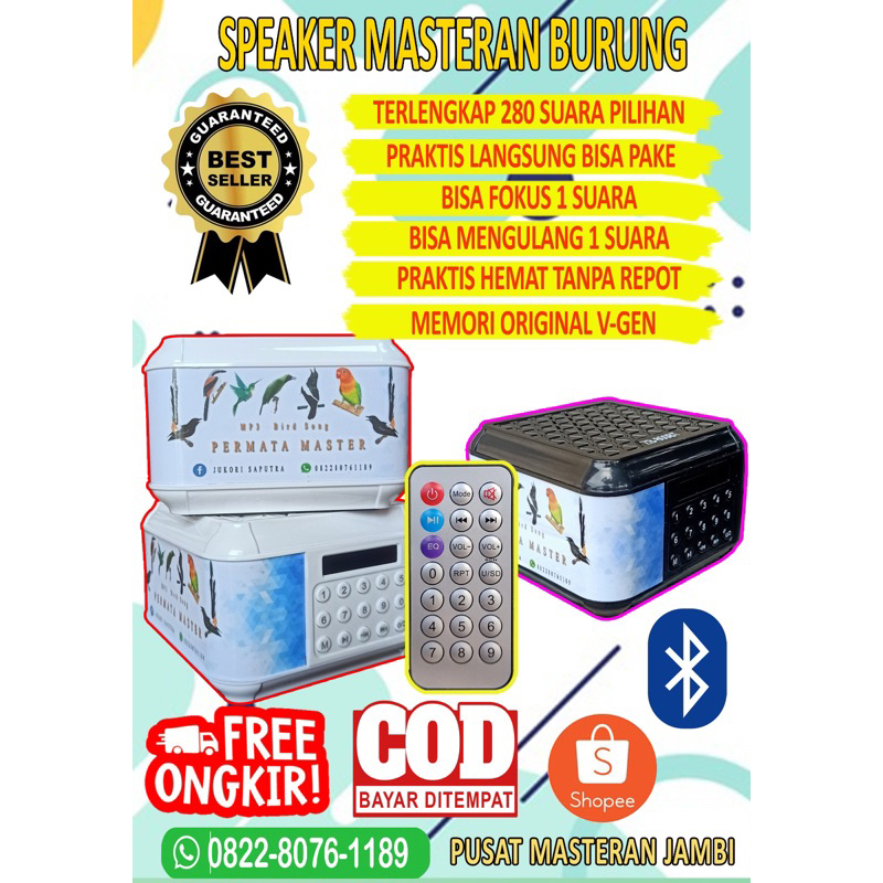 SPEAKER MASTERAN MP3 AUDIO SUARA BURUNG BUKAN MONCER GO SPEAKER BURUNG MURAH MASTERAN BURUNG AUDIO B