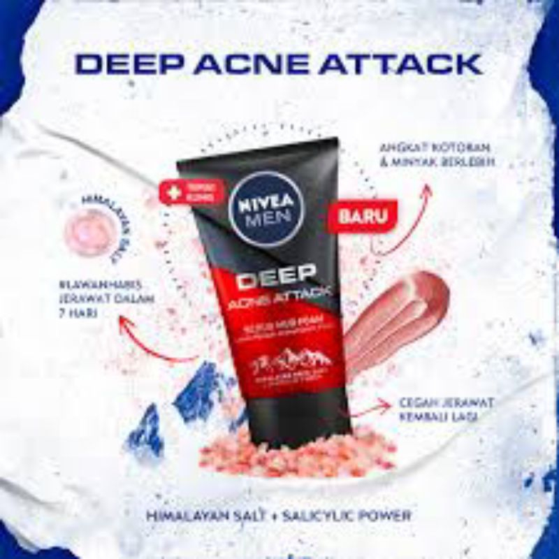 NIVEA MEN deep acne scrub 100ml